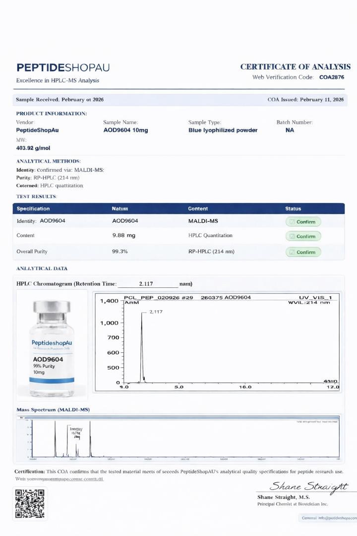 Buy AOD9604 10mg AU -(Research Grade)