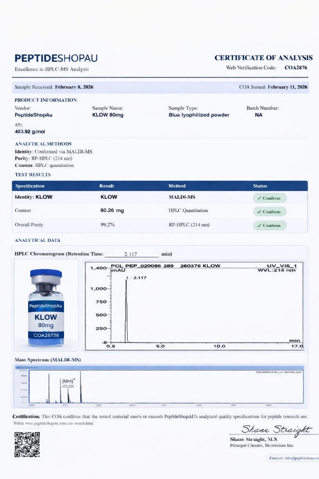 Buy KLOW 80mg AU -(Research Grade)