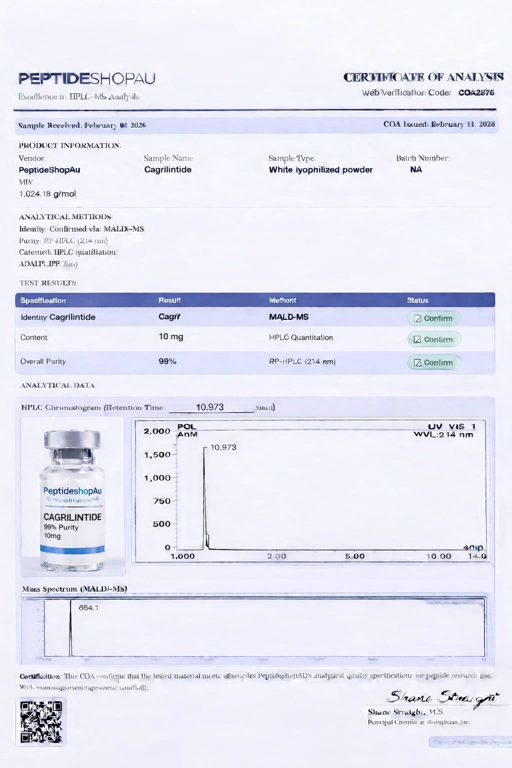Buy CAGRILINTIDE 10mg AU -(Research Grade) - Image 3