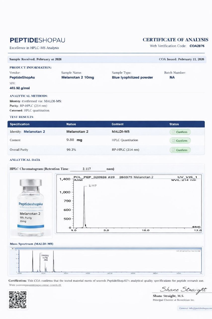 Buy Melanotan 2 10mg AU -(Reseach Grade)