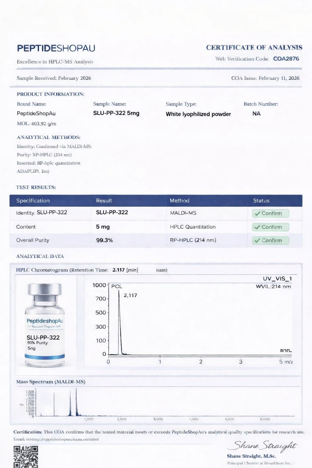 Buy SLU-PP-322 5mg AU -(Research Grade)